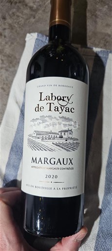 Bordeaux Margaux Labory de Tayac 2020