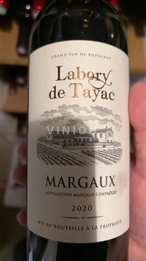 Bordeaux Margaux Labory de Tayac 2020