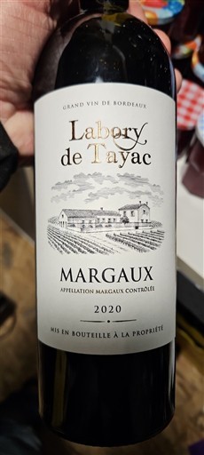 Bordeaux Margaux Labory de Tayac 2020