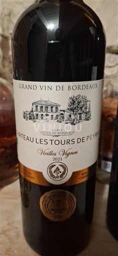 Bordeaux Blaye-côtes-de-bordeaux Château Les Tours de Peyrat Vieilles Vignes 2021