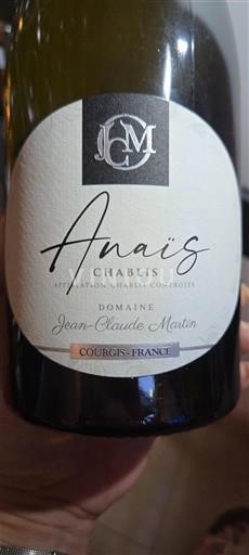 Burgundija Chablis Domaine Jean-Claude Martin Anaïs 2023