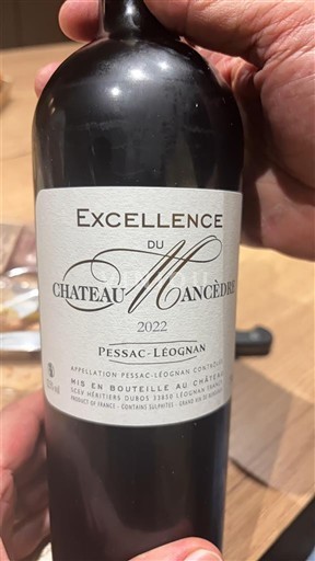 Bordeaux Pessac-Léognan Château Mancèdre Excellence 2022