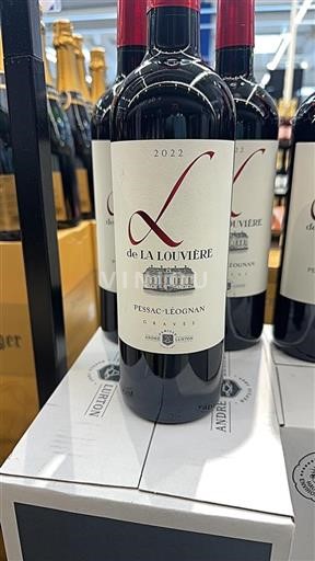 Vin Rouge sec L de La Louvière Château La Louvière 2022 France Bordeaux Pessac-Léognan AOC