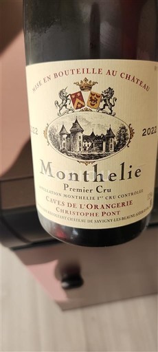 Burgund Monthélie Premier Cru Caves de l'Orangerie 2022