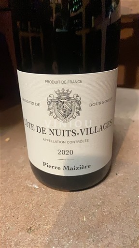 Bourgogne Côte de Nuits-byar Pierre Maizière 2020