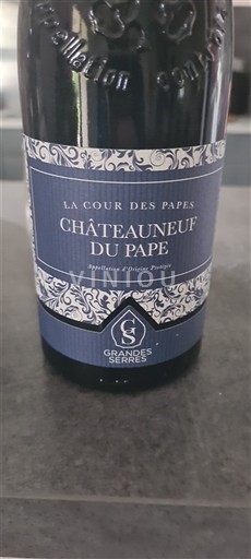Rhônen laakso Châteauneuf-du-Pape Grandes Serres La Cour des Papes Ei vuosikertaa