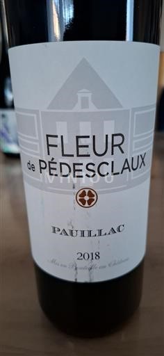 Bordeaux Pauillac Pédesclaux Fleur 2018