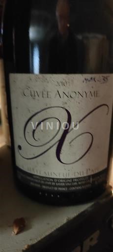 Rhônedalen Châteauneuf-du-Pape Xavier Vignon Anonyme Ikke-årgang