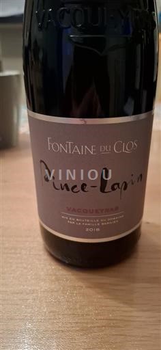 Vallée du Rhône Vacqueyras Fontaine du Clos Pince-Lapin 2016