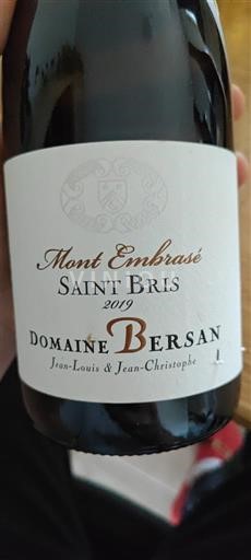 Borgogna Saint-Bris Domaine Bersan Mont Embrasé 2019