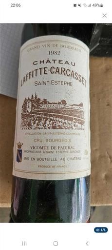 Bordeaux Saint-Estèphe Chateau Laffitte Carcasset 1982