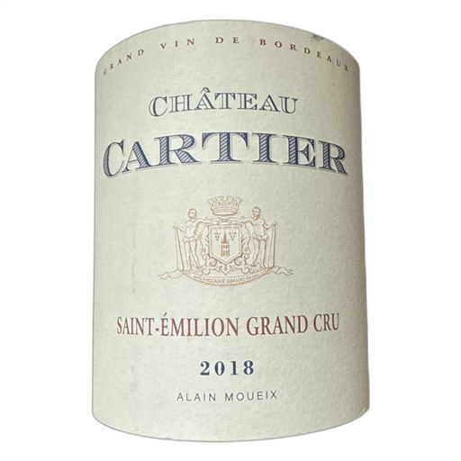 Bordeaux Saint-Émilion Grand Cru Château Cartier 2018