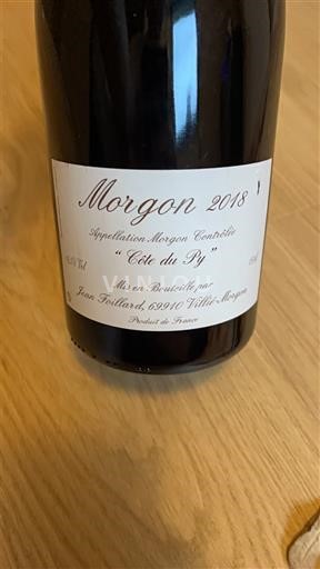 Beaujolais Morgon Jean Foillard Côte du Py 2018