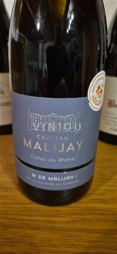 Rhônen laakso Côtes-du-rhône Château Malijay M de Malijay Ei vuosikertaa