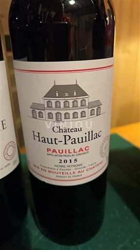 Bordeaux Pauillac Chateau Haut-Pauillac 2015
