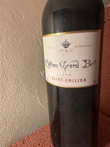 Bordeaux Saint-Émilion Château Grand Bert 2010