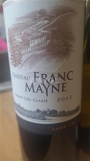 Bordeaux Saint-Émilion Château Franc Mayne 2015