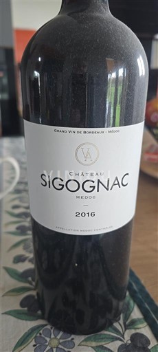 Bordeaux Médoc Château Sigognac 2016