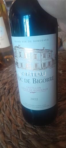 Bordeaux Castillon Côtes de Bordeaux Château Roc de Bigorre 2022