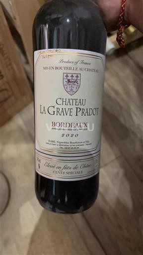 Bordeaux Chateau La Grave Pradot Spéciale 2020