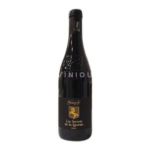 Vin Rouge sec Secret de la licorne Domaine Brunely 2021 France Vallée du Rhône Vacqueyras AOC