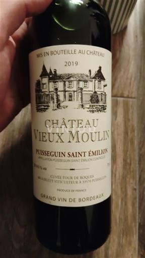 Bordeaux Puisseguin-Saint-Émilion Château Vieux Moulin Tour de Roques 2019
