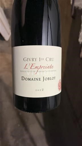 Bourgogne Givry Premier Cru Domaine Joblot L'Empreinte 2022