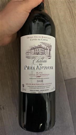 Bordeaux Blaye-Côtes-de-Bordeaux Château du Père Antoine du Chêne 2008