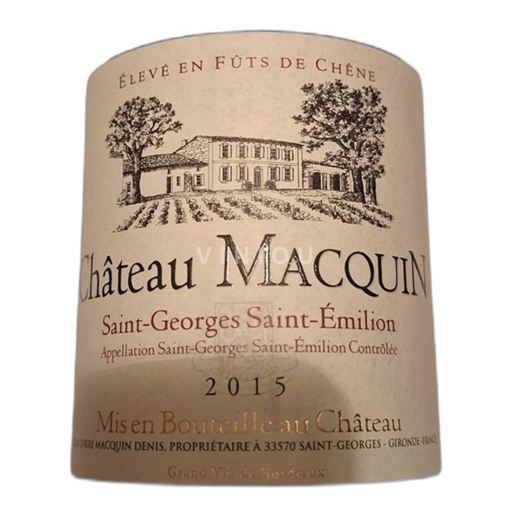 Bordeaux Saint-Georges-Saint-Émilion Chateau Macquin Ei vuosikertaa