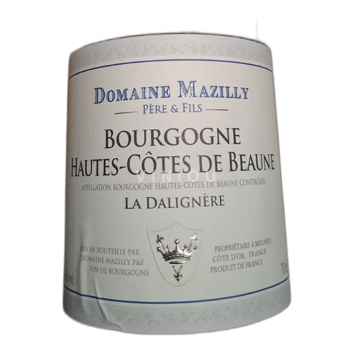 Bourgogne Hautes Côtes de Beaune Domaine Mazilly La dalignere Icke årgångsbetecknad
