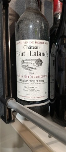 Bordeaux Ikke spesifisert Château Haut Lalande 1986