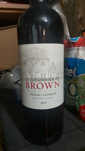 Bordeaux Pessac-Léognan Château Brown Le Colombier de Brown 2019