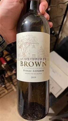 Bordeaux Pessac-Léognan Château Brown Le Colombier de Brown 2019