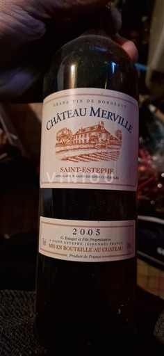 Bordeaux Saint-Estèphe Château Merville 2005