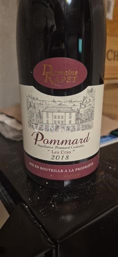 Borgoña Pommard Domaine Rapet Les Cras 2018