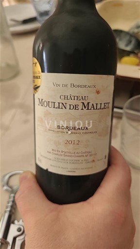 Bordeaux Château Moulin de Mallet 2012