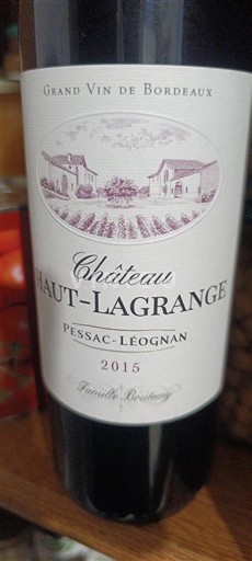 Bordeaux Pessac-Léognan Château Haut-Lagrange 2015