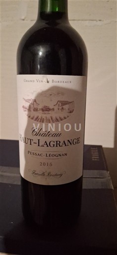 Burdeos Pessac-Léognan Château Haut-Lagrange 2015