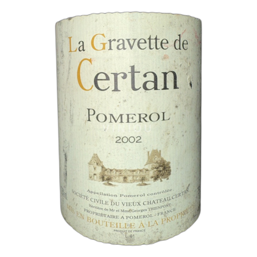 Bordeaux Pomerol La Gravette de Certan 2002