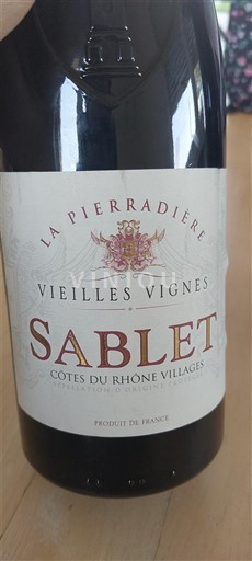 Vin Rouge sec vieilles vignes La Pierradière 2020 France Vallée du Rhône AOC