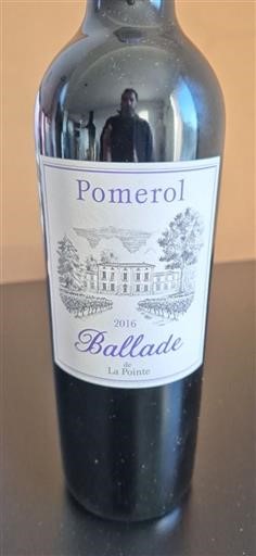Bordeaux Pomerol La Pointe Ballade 2016