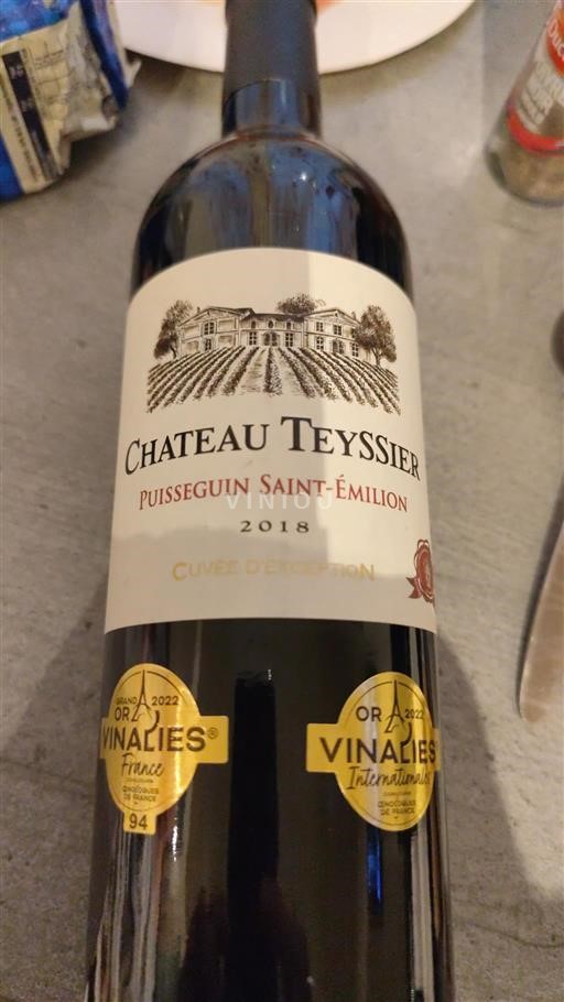 Bordeaux Puisseguin-saint-émilion Château Teyssier d'exception 2018