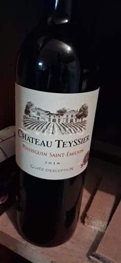 Bordoja Puisseguin-saint-émilion Château Teyssier d'exception 2018