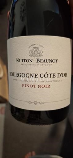 Bourgogne Bourgogne Côte d'Or Nuiton-Beaunoy 2022