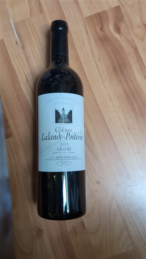 Vin Rouge sec Château Lalande-Poitevin 2015 France Bordeaux Graves AOC