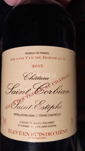Bordeaux Saint-Estèphe Château Saint-Corbian 2015