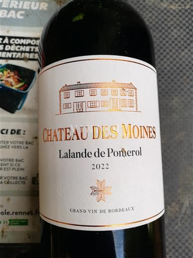 Bordeaux Lalande-de-Pomerol Château des Moines 2022