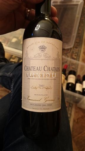 Bordeaux Lalande-de-pomerol Château Chatain 2001