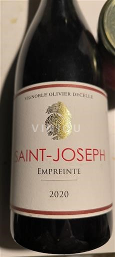 Рона долина Сент-Жозеф Vignoble Olivier Decelle Empreinte 2020
