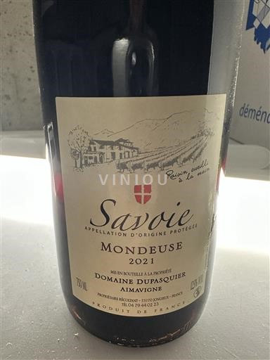 Saboia e Bugey Mondeuse Dupasquier 2021